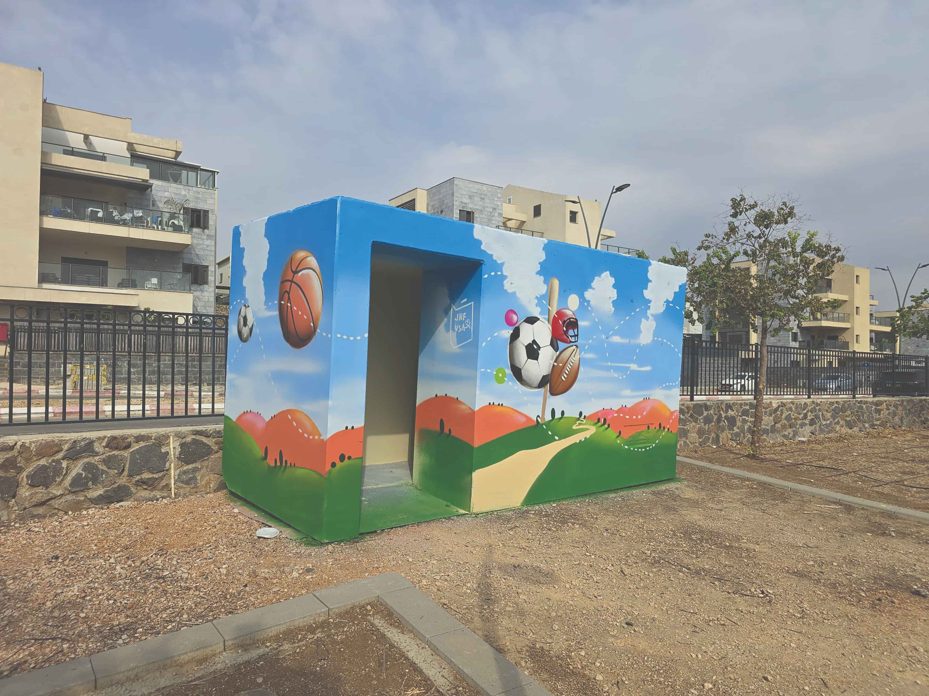 A Jewish National Fund-USA bomb shelter in Kiryat Shmona