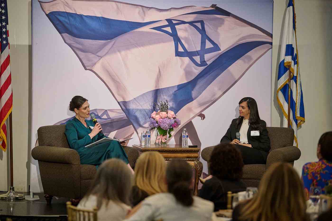 Anna Millstein interviewing Hila Ahraak-CohenAnna Millstein (left) interviewing Hila Ahraak-Cohen (right).
