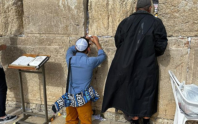 US Veteran Sebastian D. Munevar at the Kotel