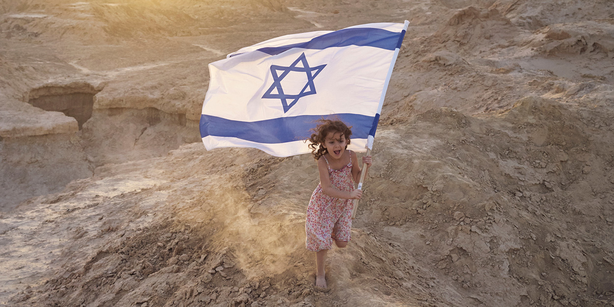 Girl with flag