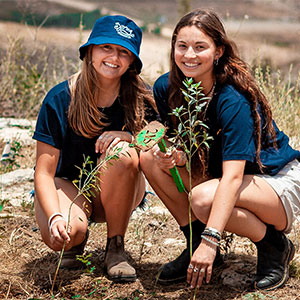 Girls Planting Trees