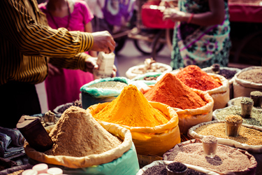 Spices in market