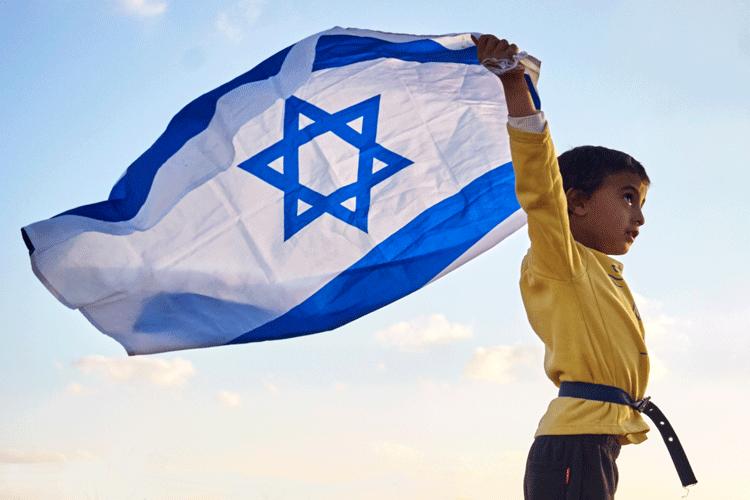 Boy with Israeli Flag