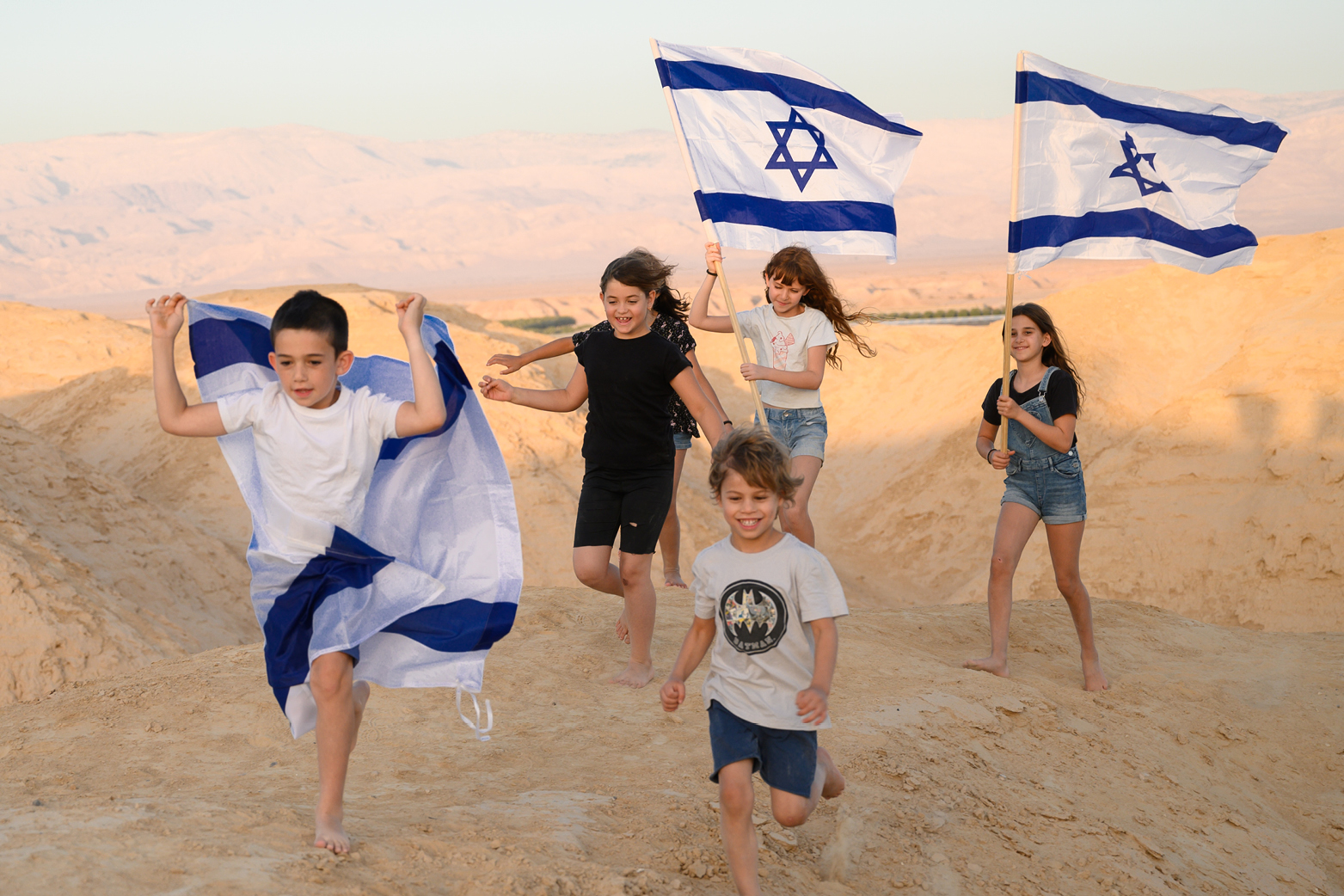 children with flag