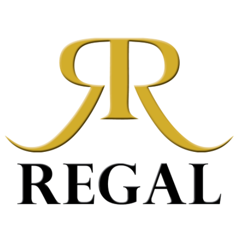 Regal Black Text Square