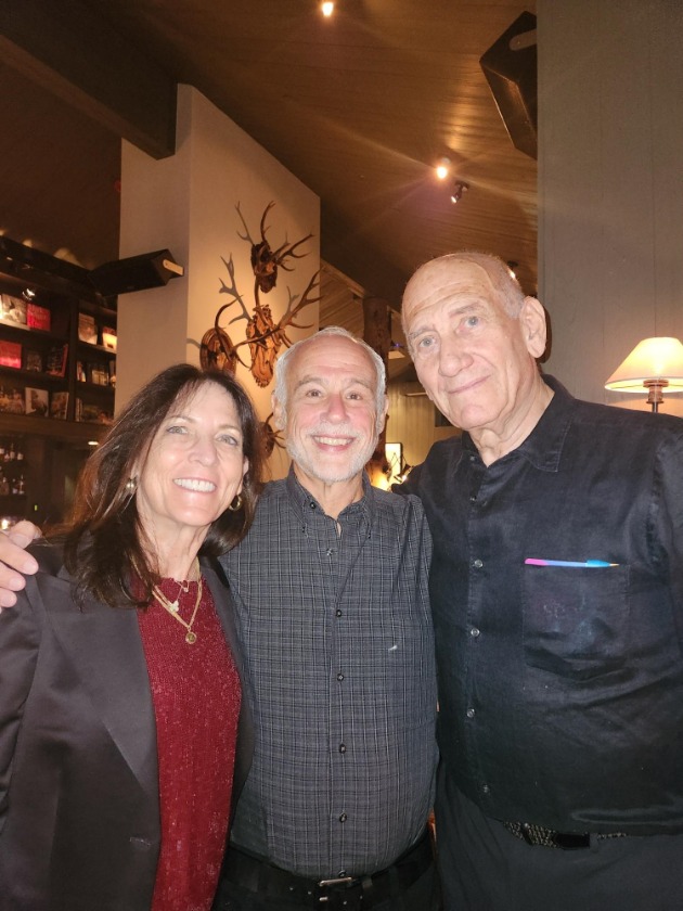 Sally Golden, Jimmy Aresty, Ehud Olmert