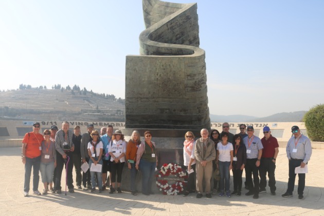Sunshine Tour participants visited JNF-USA and KKL-JNF’s 9/11 Memorial in Jerusalem — the only commemorative site of its type outside of the U.S. that lists all the names of those who perished on September 11, 2001