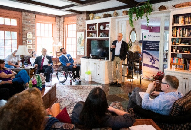 Prime Minister Olmert speaks to Jewish National Fund-USA partners (donors) at a private event in West Hartford, Connecticut