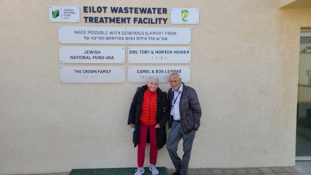 Drs. Toby and Morton Mower at the Eilot Wastewater Treatment Facility