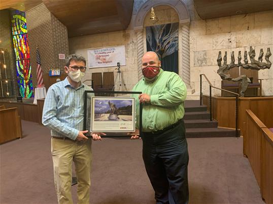 Rabbi Joshua Hearshen and Executive Director Adam Kofinas of Congregation Or Ve Shalom in Brookhaven, GA