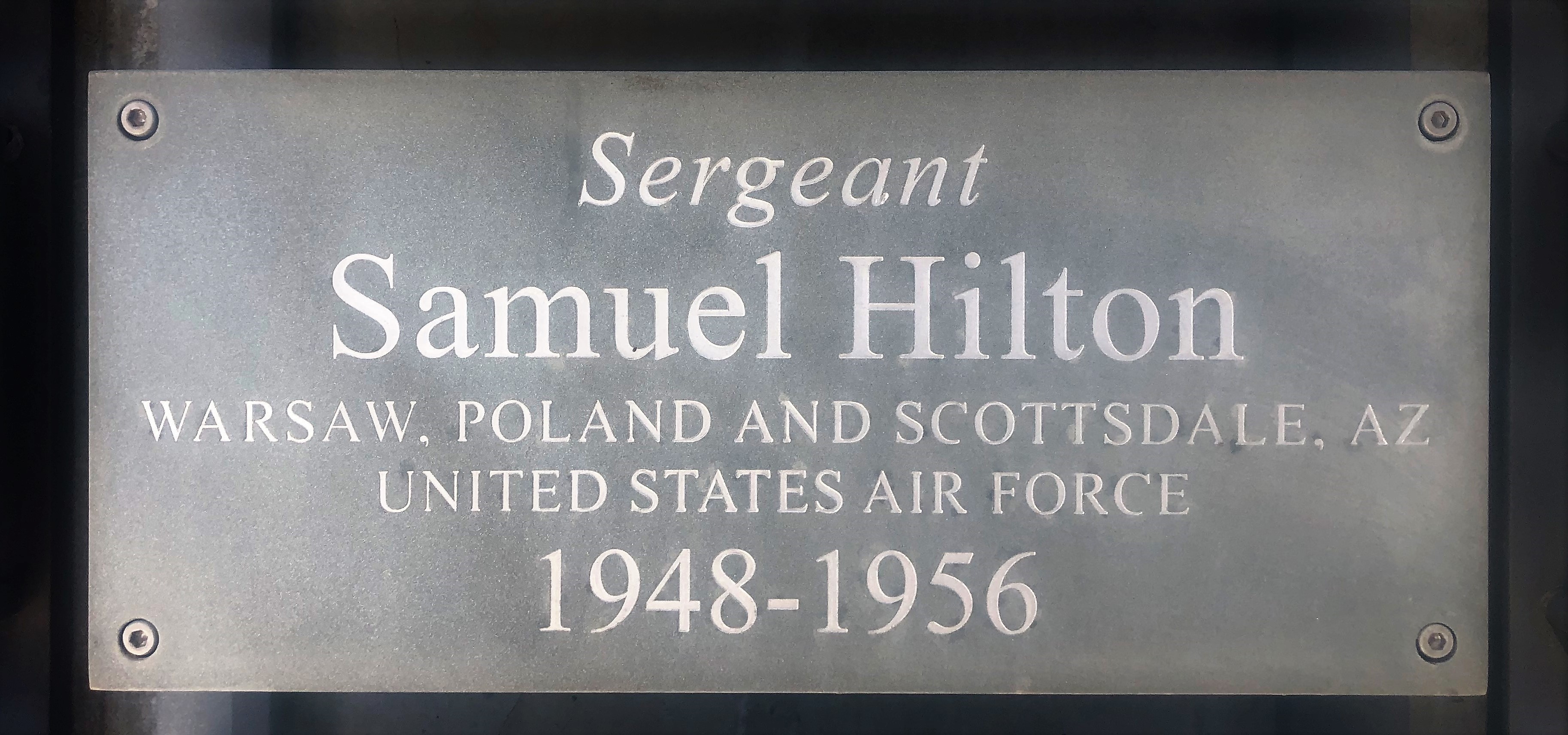 Samuel Hilton Plaque